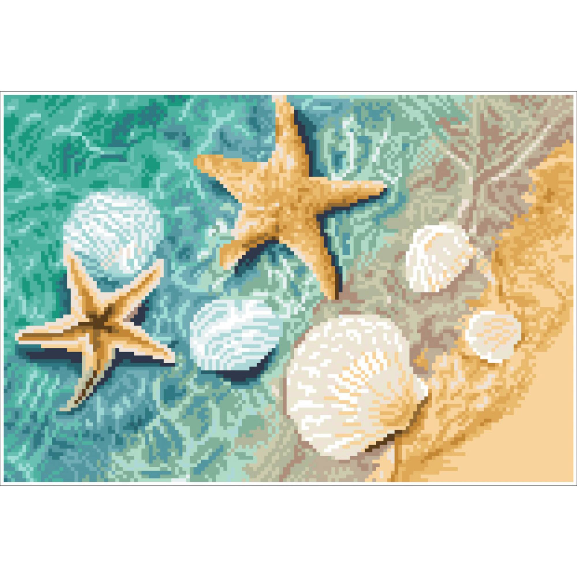 Diamond Dotz® Intermediate Crystal Shore Pre-Framed Diamond Painting Kit